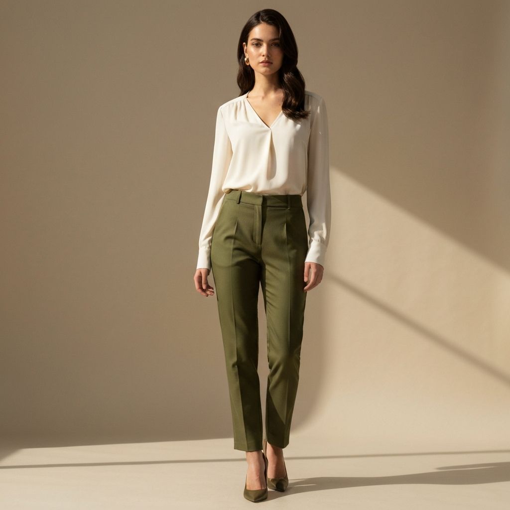Olive Green Pants look 1